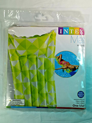 New Intex Swimming Pool Fashion Mosaic Air Mat  Green 72''x 27''