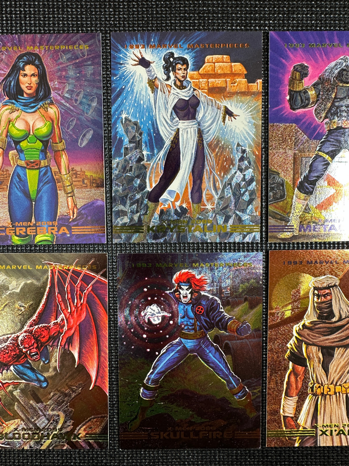 1993 Marvel Masterpieces - Dyna-Etch X-Men 2099 - Complete 8 Card Set - CLEAN!