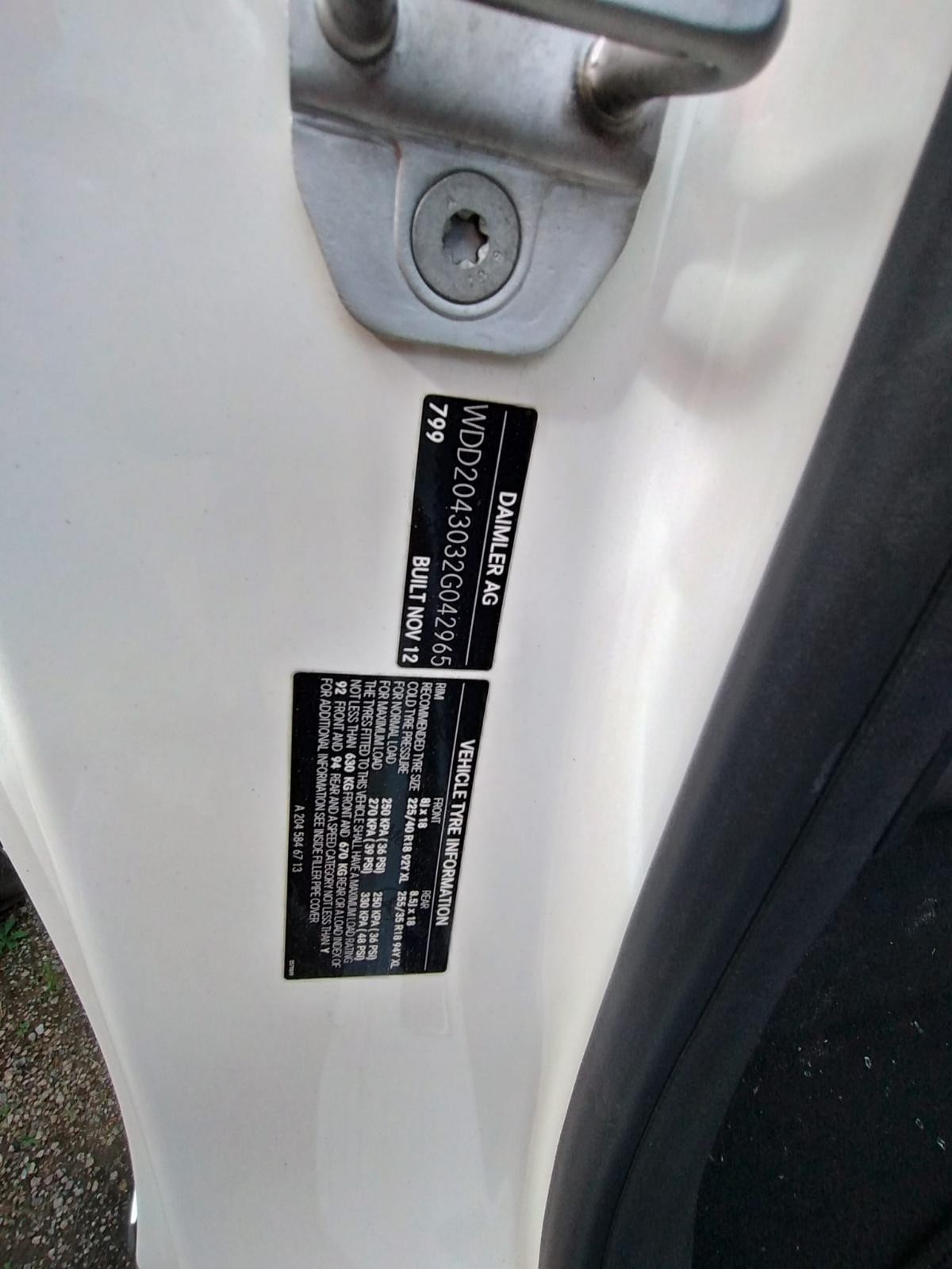 MERCEDES BENZ C CLASS C204 05/2011-04/2015 LEFT DOOR MIRROR AUTO DIM POWERFOLD - thumbnail 2