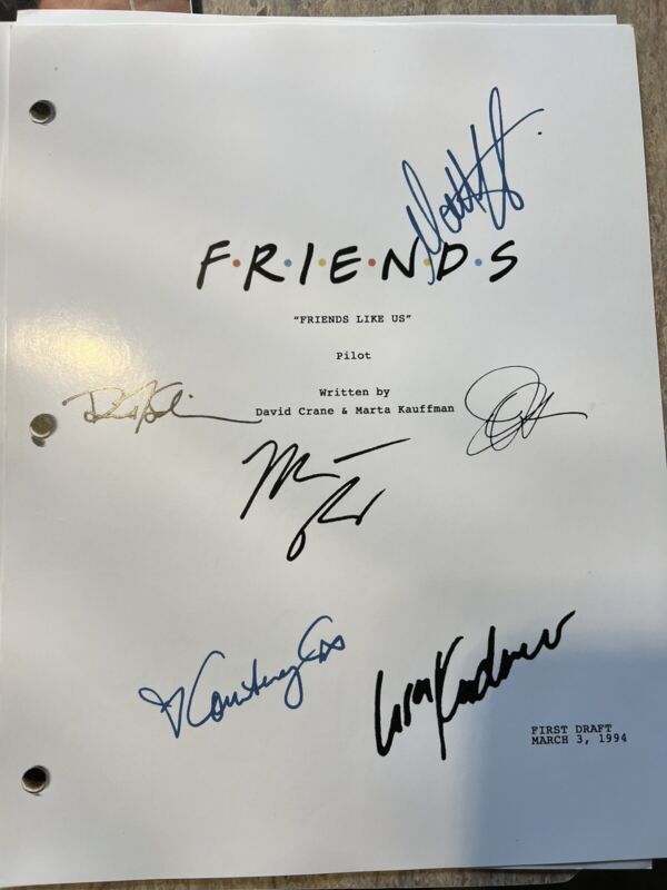 Friends Signed Finale TV Script X8 Jennifer Aniston Matthew Perry Lisa Kudrow rp