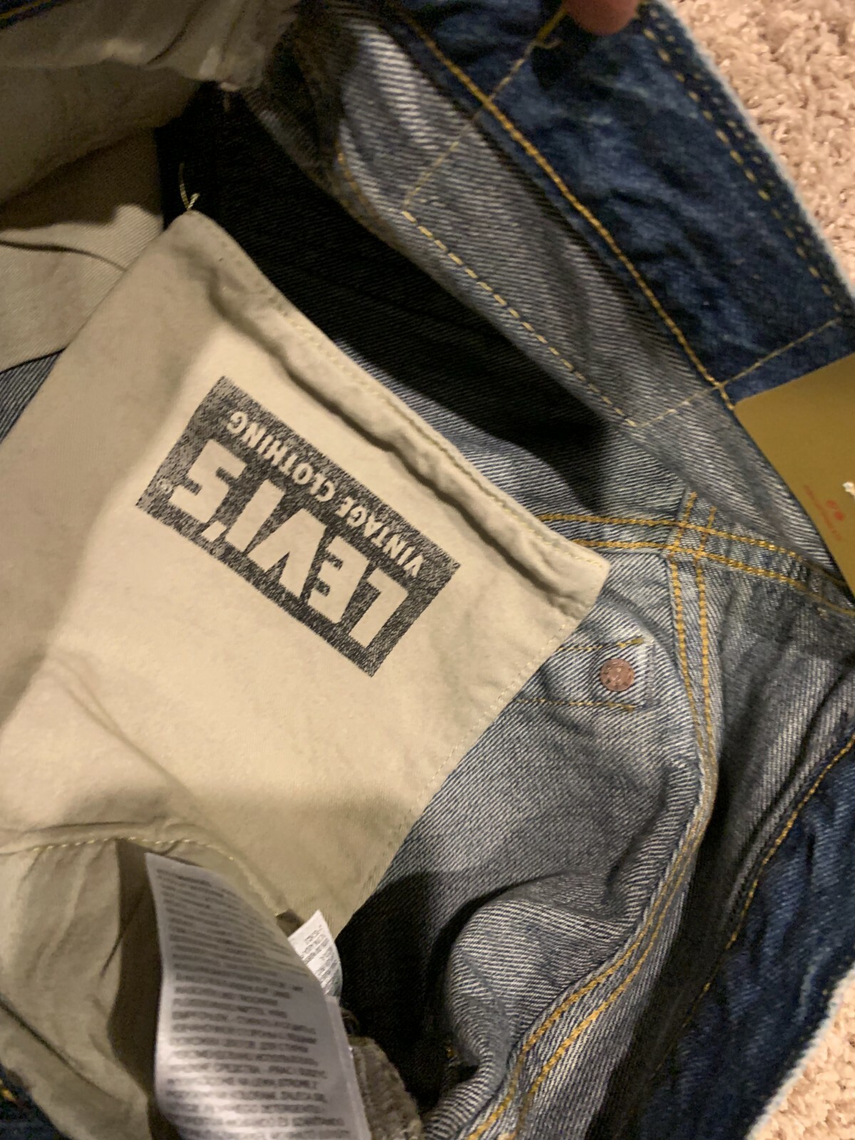 Pre-owned Levi's Lvc 1954 501z Xx Selvedge Jeans Made In Japan 29x34 Rt$285 0101 U15 In Blue