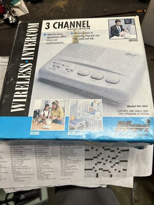 Novi 3 Channel Wireless Home Nursery Office Intercom System WI-3SN NIB