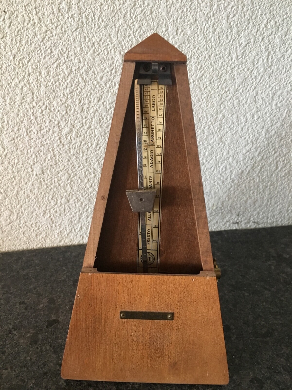 Vintage Seth Thomas Metronome De Maelzel Light Wood Wind Key Latch  *Works*