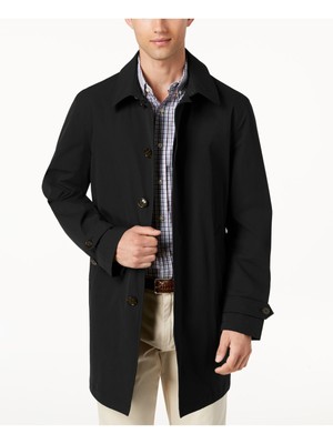 

LAUREN RALPH LAUREN Мужской черный однобортный эластичный плащ, SNZAR2XT0003