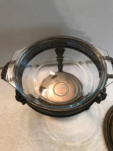 Brass Chafing Dish With Marinex Glass Bowl