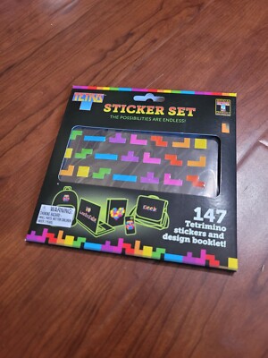 NEW 147 Piece TETRIS Sticker Set w/ Design Booklet - FREE SHIPPING