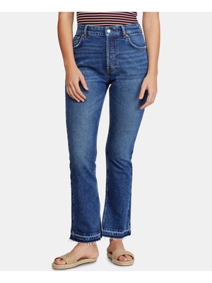 

Женские синие джинсы с разрезами FREE PEOPLE, размер талии: 24, Синий, OB957300