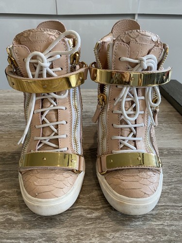 GIUSEPPE　ZANOTTI ビンテージピンクゴールドレザーパンプス23cm GIUSEPPE ZANOTTI ビンテージピンクゴールドレザーパンプス23cm