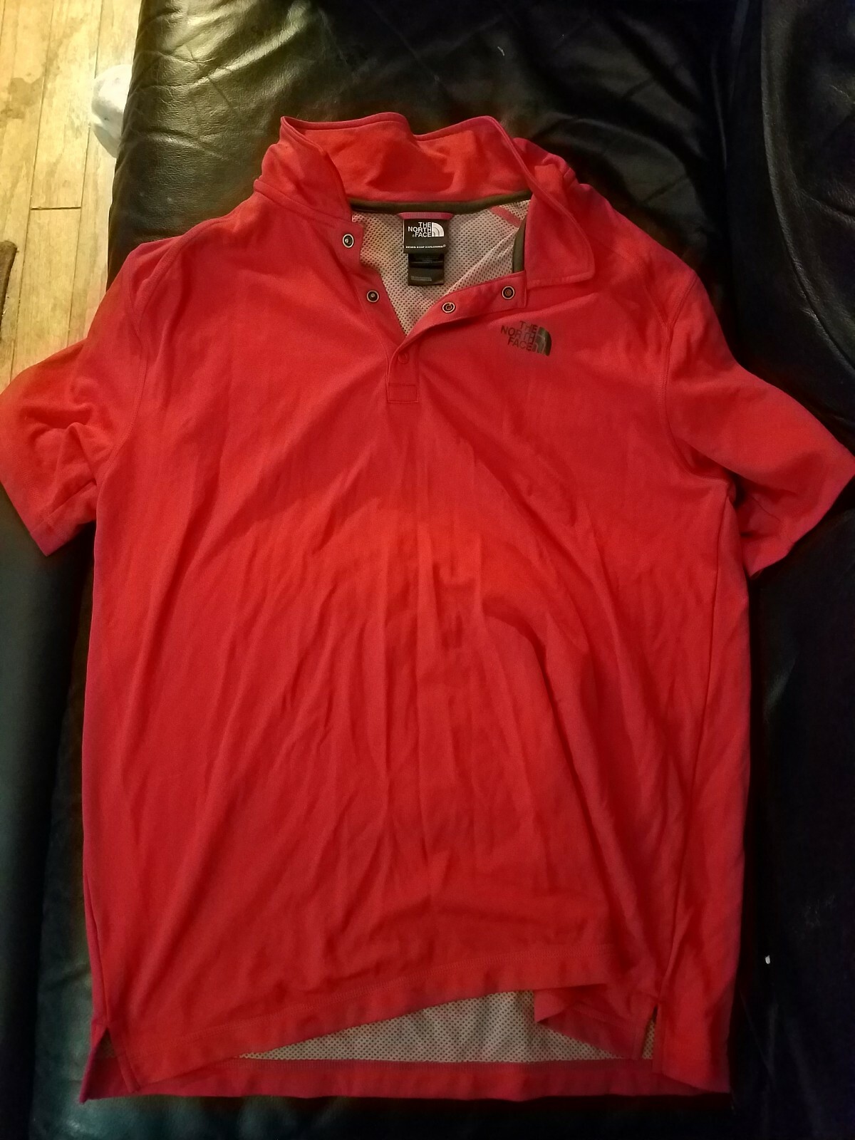 north face polo shirt large