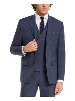 

LAUREN RALPH LAUREN Мужской Lattimore Blue Stretch Классический костюм Раздельный блейзер, Синий