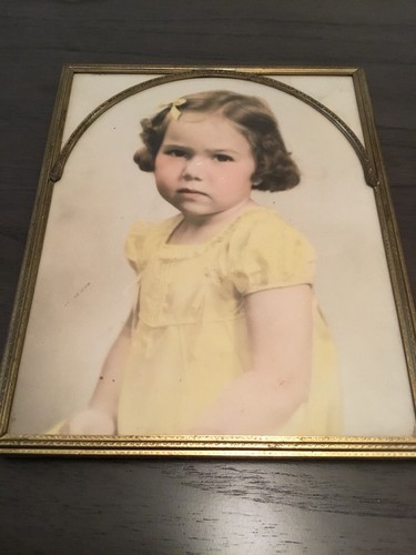 Vintage 8 X 10 Arched Metal Photo Face Framing Picture Photo Frame 44/STM