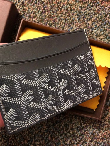 Goyard Card Holder Wallet Black with Box