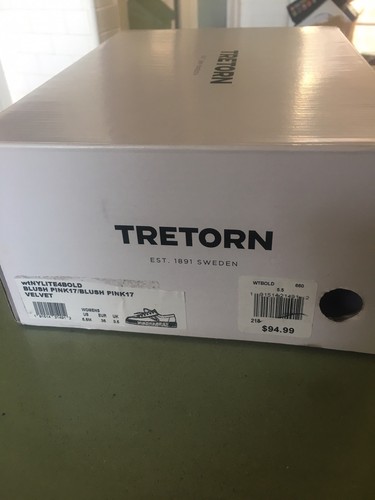 Tretorn Women's NYLITE4BOLD Sneaker, Pink Crushed Velvet, 5.5 M US BNIB