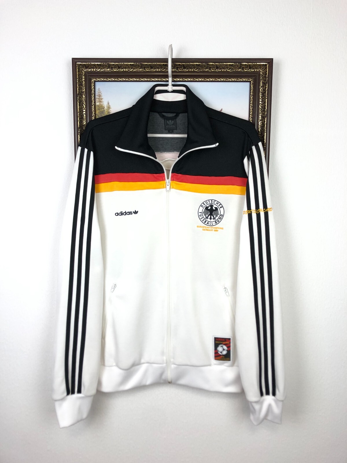 ジャケット・アウター vintage LIFE GUARD satain studium jkt dw Vintage Adidas Originals Germany World Cup Jacket Football