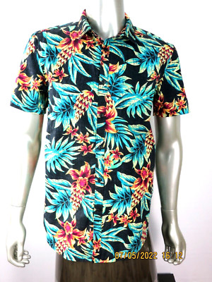 GEORGE SZ M (38-40) Slim Fit NWOT Cotton/Spandex Men's Hawaiian Shirt Blouse