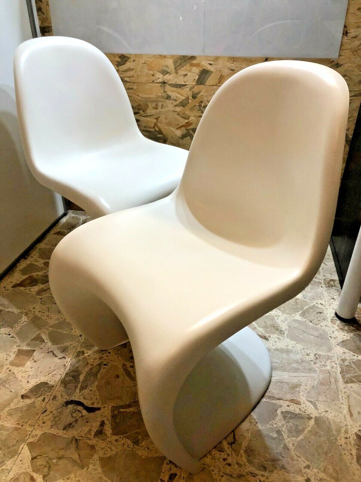 4x VITRA Panton Chair Bianche - 4 sedie originali firmate 4x VITRA Panton Chair Bianche - 4 sedie originali firmate