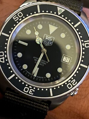 TAG Heuer 1000 Series Model 980.023 Deep Dive 1000m 844 style with extra strap