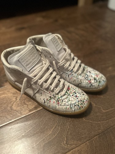Maison Margiela High Top Paint Splatter Sneakers Size 40 (7