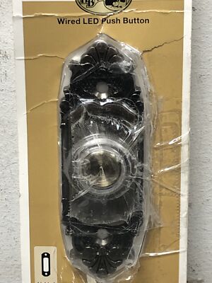 Hampton bay HB-709-00 Wired LED Illuminated Doorbell Push Button, Antique Brass