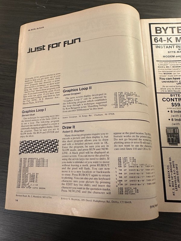 雑誌 Sync magazine Sinclair vintage computer Vol 2 No 4 July