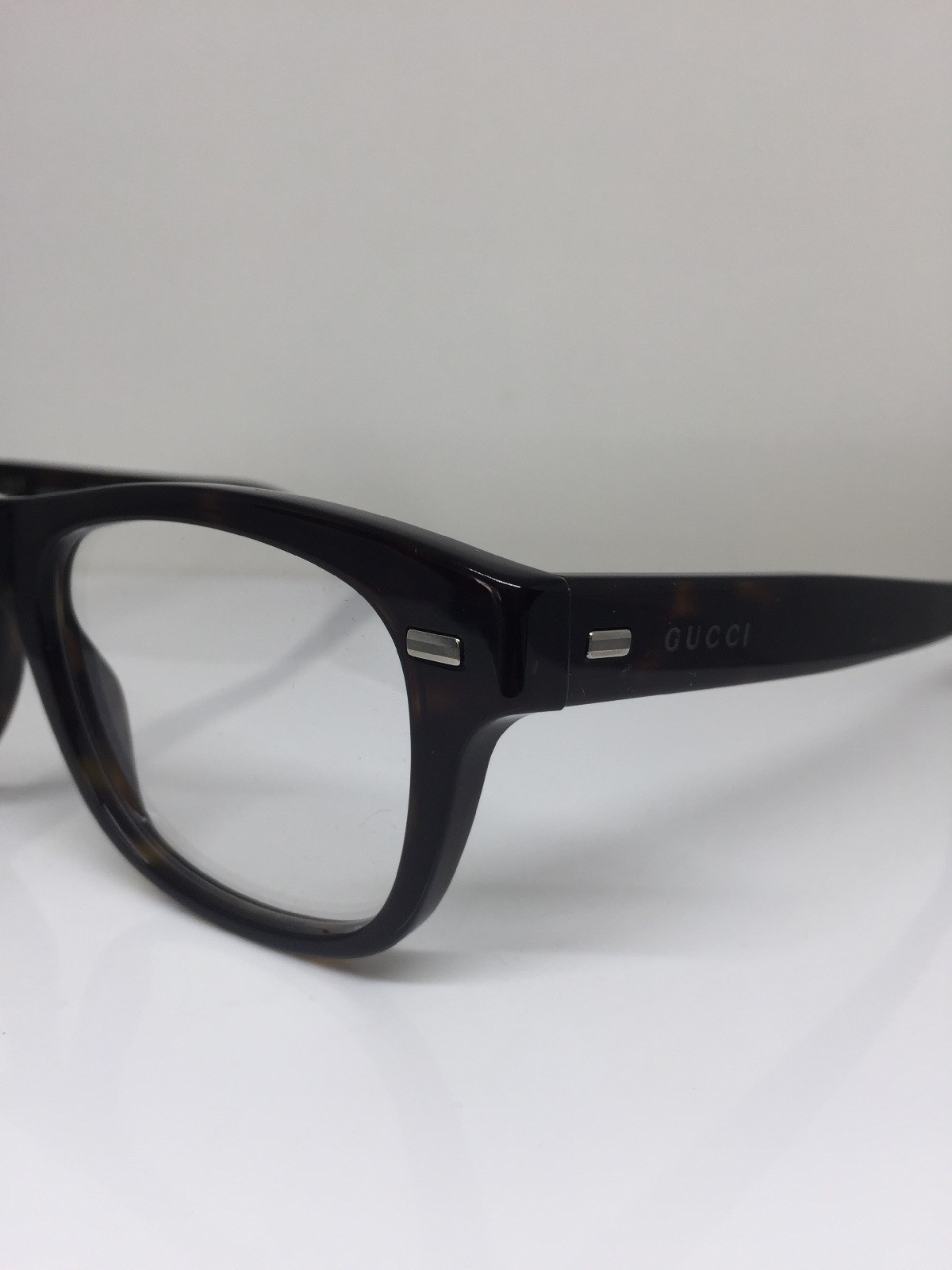 Pre-owned Gucci 3769 Eyeglasses Gg 3769 Optical Eyeglasses C. Wr9 Dark Brown Havana In Clear Demo Lenses