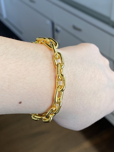 24k gold bracelet- authentic 24 ゴールド- 本物 24K Cuban Link Bracelet - Z012037 | Free & Fast Shipping