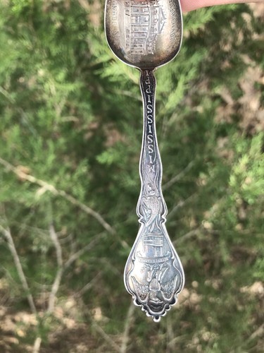 Antique GRENADA COLLEGE Grenada, Mississippi sterling silver souvenir spoon