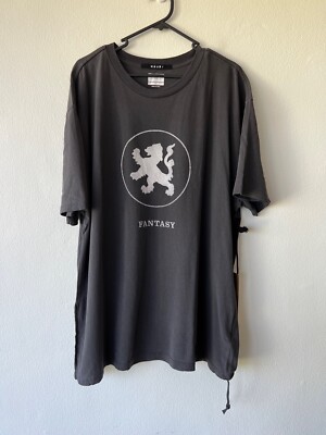 new ksubi extra large xl tee shirt t short sleeve top biggie lion grey 