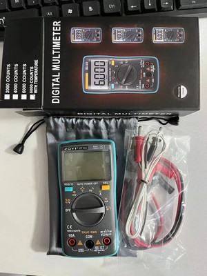 Multimeter Digital 6000Count AC/DC Voltage Tester Ohm Diode Resistance Frequency