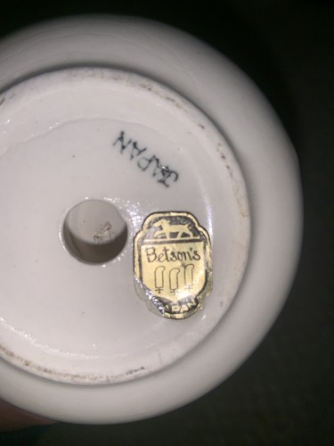 RARE BETSONS MAN EGG CUP WITH SALT/PEPPER SHAKER TOP HAT