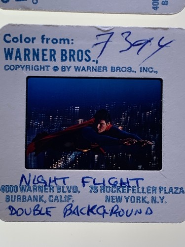 4 Superman Movie 35mm Photo Slides Press Promo Warner Bros Vintage Lot #2
