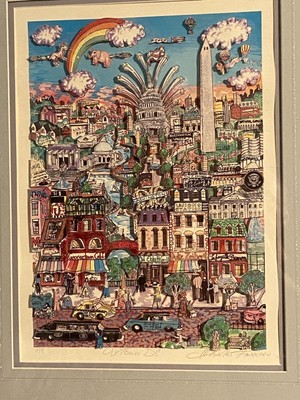 Charles Fazzino 3D Artist s Edition Our Town, DC Signed and Numbered