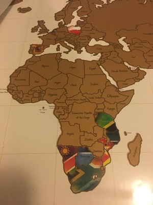 Scratch-Off World Travel Map Poster - Large World Map for Traveling... BRAND NEW