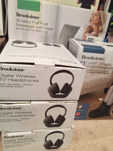 Lot Of 34 Brookstone Tested Open Box Massagers, Headphones & A Willow Curve