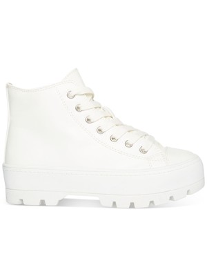 Женские спортивные кроссовки MADDEN GIRL White Shadow с круглым носком на платформе, 10 м