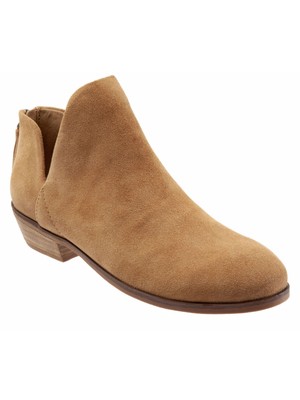 

Женские бежевые кожаные ботильоны SOFT WALK с кисточками и круглым носком на блочном каблуке, Бежевый, S1906-234