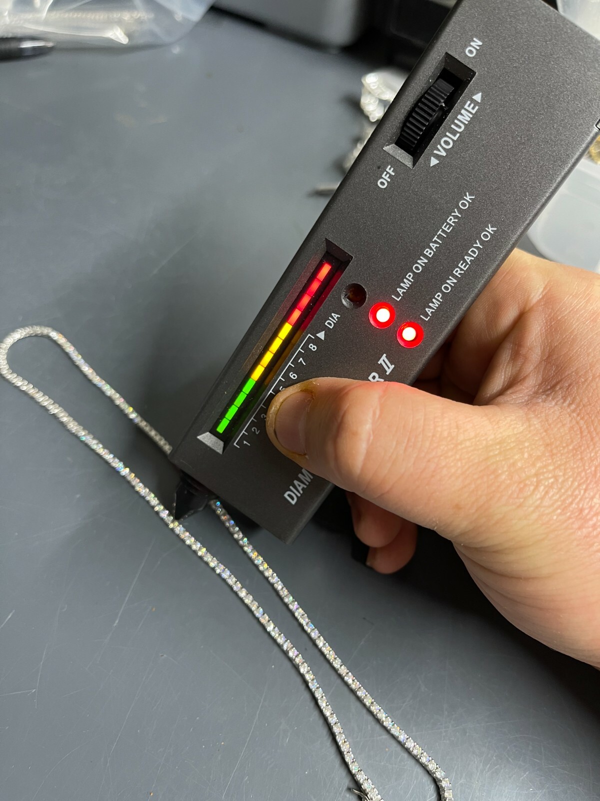 2mm MOISSANITE 925 Sterling Silver Tennis Chain Necklace Passes Diamond