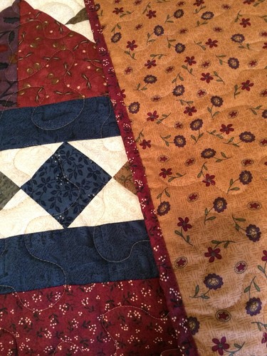 Scrappy Stars Throw or Quilt Machine Quilted 68” x 78 Country Colors