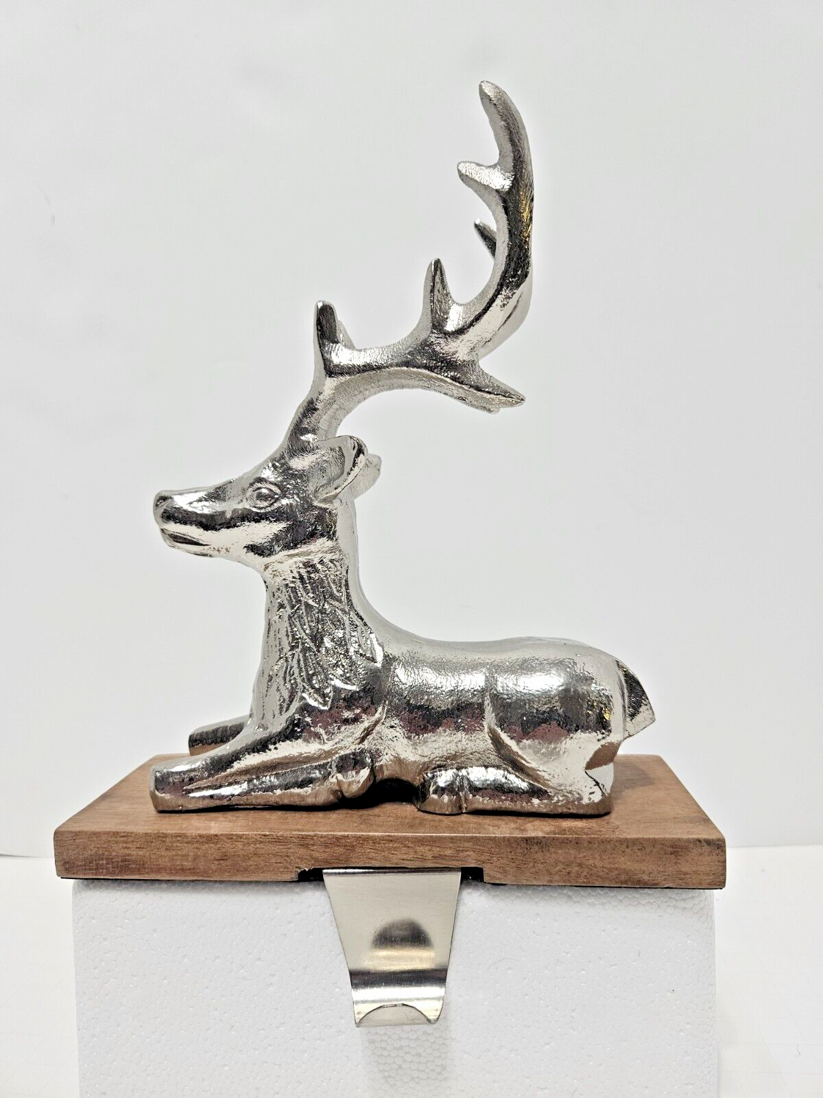 North Spruce Lane Metal Reindeer Mantle Stocking Hanger Holder Hook