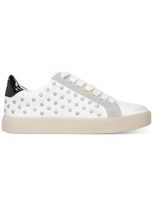 

SAM EDELMAN Женские белые рваные кожаные кроссовки Esme с заклепками, Белый, H1674L1
