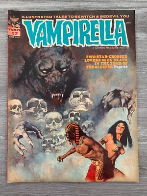 1972 VAMPIRELLA Warren Magazine #17 FN+ 6.5 Star Crossed Lovers 1st Enrich Cover