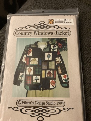 EILEENS DESIGN STUDIO SEWING PATTERN COUNTRY WINDOWS JACKET VINTAGE UNCUT