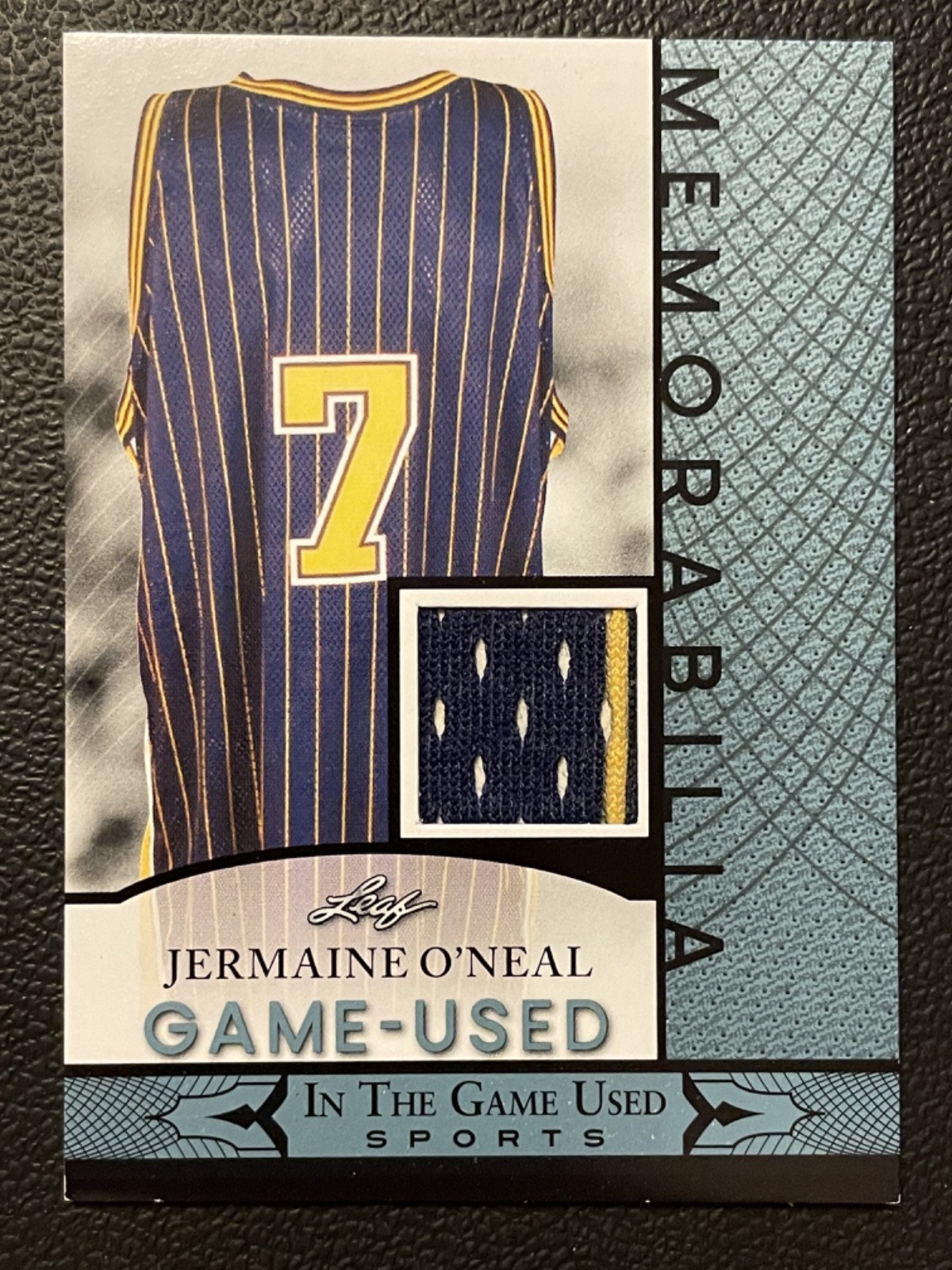 2024 Leaf In The Game Used Memorabilia Blue Jermaine O`Neal Jersey