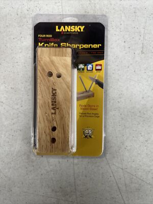 Lansky LCD5D 4-Rod/Steel Deluxe Turn Box Crock Stick Knife Blade Tool Sharpener