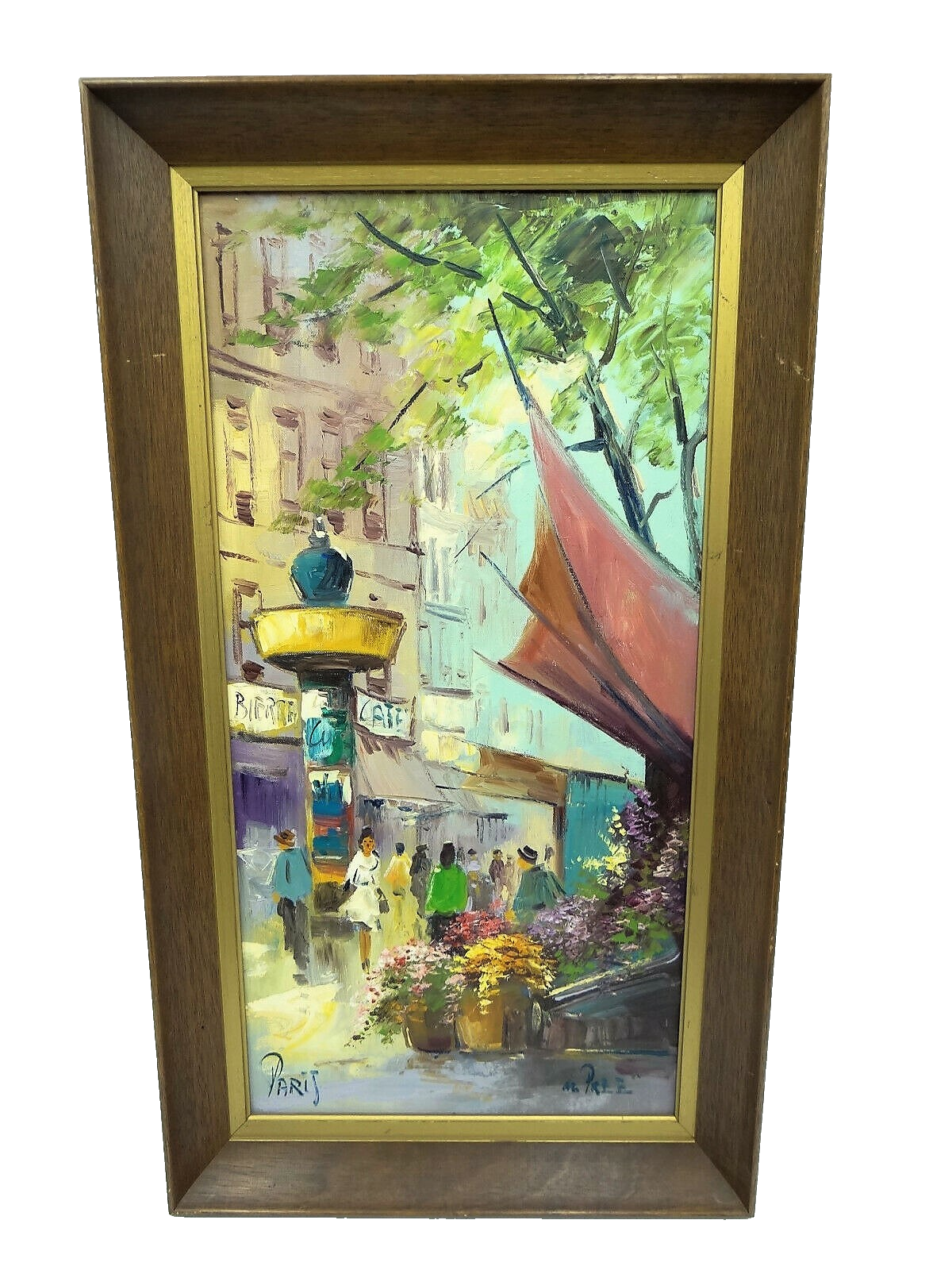 1960s Fashion Paris France Signed De Pree Oil Painting