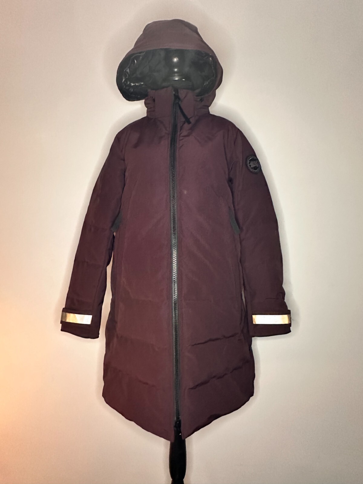 NEW Canada Goose Kenton Parka, Size L, Satsuma Plum, Black