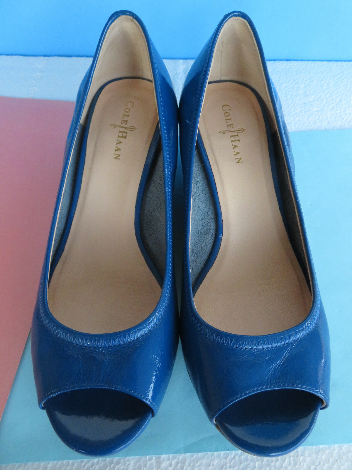 cole haan nike air peep toe wedge