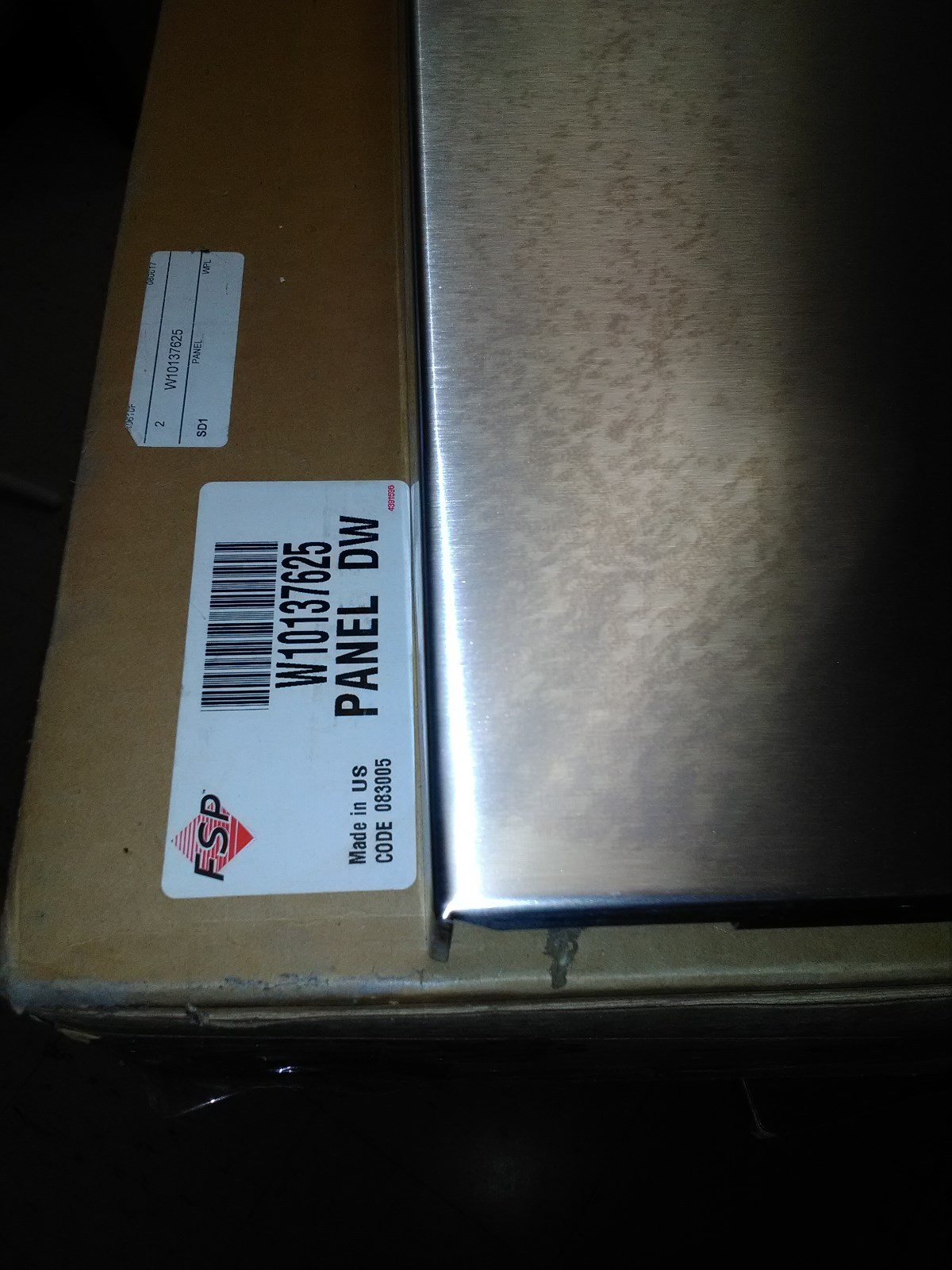 W10301577/ W10137625 Whirlpool/Kenmore Dishwasher Panel