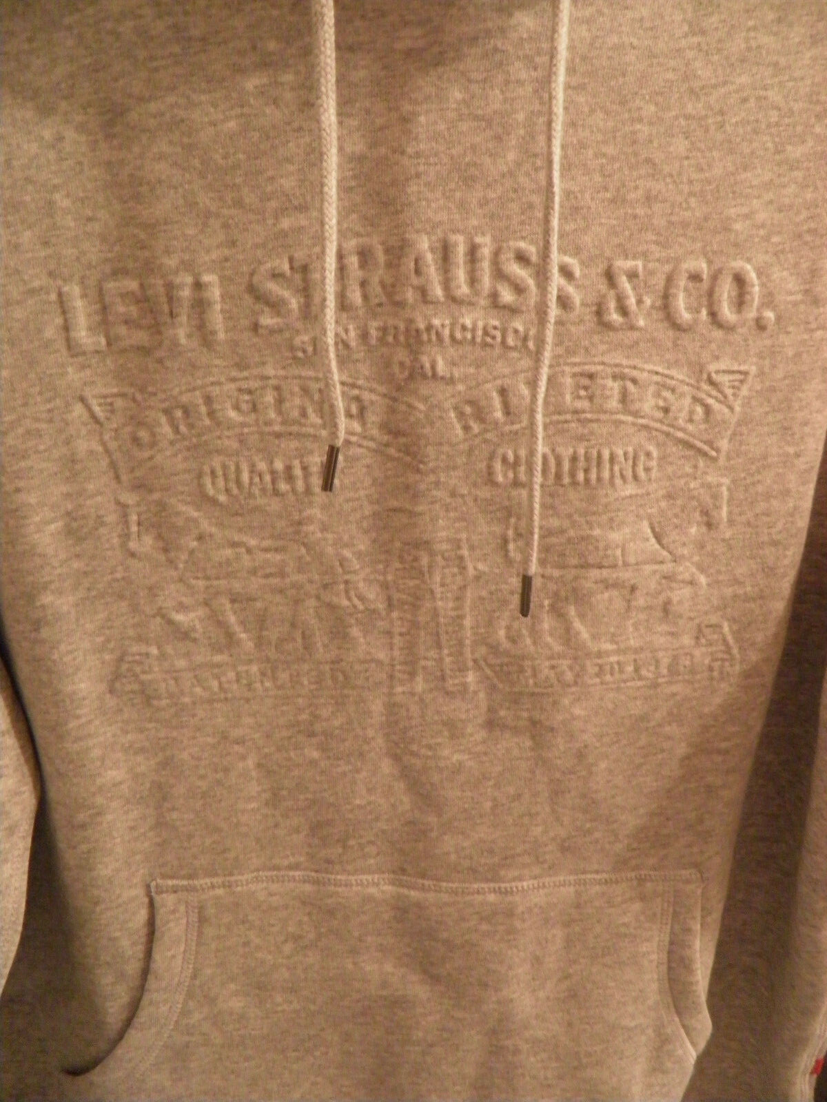Men's Levis Gray Hoodie Size Medium New 
