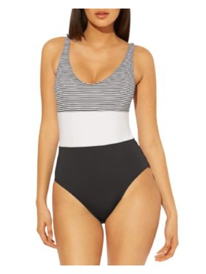 

Женский цельный купальник черного цвета со съемными чашками BLEU, Черный